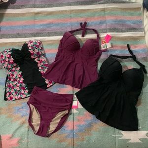 SOLD - NWT Betsy Johnson Tankini 2 piece (4 items)